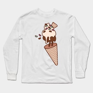 Icecream Chocolate Single Long Sleeve T-Shirt